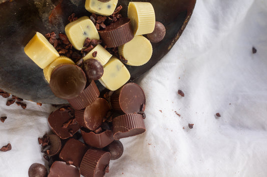 Bombom de chocolate branco